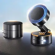 MAGIC JOHN Phone Holders for Your Car, Foldable Car Phone Holder Mount for Dashboard, 360° Rotatable Magnetic Phone Holder for Car, Magnetic Car Mount for iPhone All Cell Phones, Black