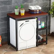 Multifunctional Wooden Organizer - Freestanding Washing Machine Storage Rack for Bathroom, Balcony & Laundry Room - Over Washing Machine Storage Unit