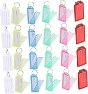 OATIPHO Convenient Key Tags Luggage Tags Set 60pcs Keychain Tag Key Labels Key Tags Identifiers for Travel