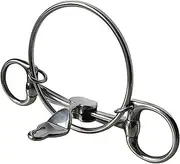 Horse Bit Horse Rings Bit Equestrian Supplies Loose Rings Snaffle Cheek with Curb Hooks Chain Metal Mouth Larger Rings Harness Rings Snaffle Bits/1079