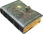 Grimoire Moon Phases Spell Book Of Shadows Journal, Witchcraft Supplies, Leather Bound Journal, Vintage Journal, Charmed Book Of Shadows, Vintage Notebook, Diary, Book Journal 7x5 In 200 Pages