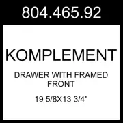 IKEA KOMPLEMENT Drawer With Framed Front White 19 5/8x13 3/4" 804.465.92