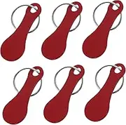 ABOOFAN 6pcs Stainless Steel Keyring Tokens for Shopping Trolleys Stylish Keychain for Grocery Carts Elegant and Compact Design for Men Women for Supermarkets