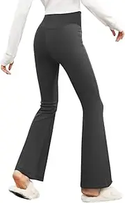 [OHGOLF] Women Fleece Lined Flare Leggings Winter Thermal Warm Yoga Pants Workout Tummy Control Wide Leg Pants SLP5T492T