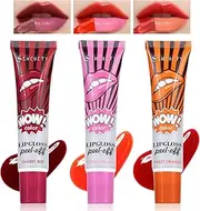 YBUETE 3 Colors Peel Off Lip Stain, Long Lasting Lip Tint Stain, Waterproof Matte Lip Gloss, Nonstick Cup Lip Stain Makeup, Tattoo Magic Color Lip, Peel Reveal Lip Tint Makeup for Women (#03+#05+#06)