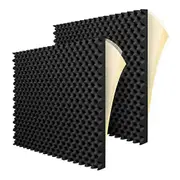 12 Pack Adhesive Acoustic Foam Panels Fireproof Soundproofing Treatment Wall Panel,reduce Noise Foa8700521897326