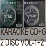 LEGENDS SeRIES KARAOKE 2 CD+G CLIFF RICHARD VOL-1+2 NEW IN VINYL with PRINT