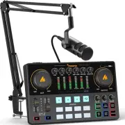 MAONO Podcast Equipment Bundle 10 Channel Audio Interface and XLR Dynamic...