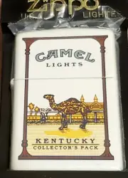 Camel Zippo Prototype 1997 WHITE Collector’s Pack Kentucky Ultra RARE Lighter