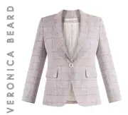 sz 2 NWT VERONICA BEARD Dickey Jacket Schoolboy Blazer Blue Multi PLAID Womens