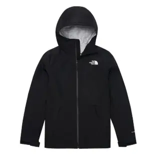 【The North Face 官方旗艦】北面男款黑色防水透氣連帽衝鋒衣｜89B2JK3