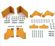 KUAFU 125255 Hydro Transmission Brackets Compatible with Hustler Raptor SDX SD Replacement for 552565 552566 552567 552564 125255 Steel Residential Zero Turn Mower Yellow