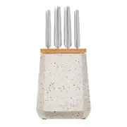 Furi Pro Stone 5pc Knife Block Set Azure Terrazzo 5 Piece