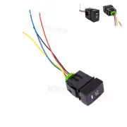 OE Style 4-Pole Push Button Switch w/LED Light Add-on Fog Light DRL For Honda (for: Honda Civic)