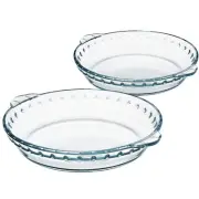Glass Pie Plate for Baking Pie Pan with Handles 47oz Glass Pie Dish for Bakin...