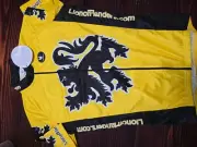 NEW VERMARC Hivis Yellow Lion Flanders MADE IN ITALY Short Sleeve Jersey Large