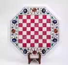 15'' Marble Octagon Chess Table Top with Inlay Art Coffee Table for Home c18