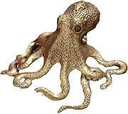 Octopus Statue - Chinese Brass Octopus Ornament Bronze Octopus Tea Craft Pet Jewelry | Octopus Candle Holder Home Table Decoration fengshui Home Decoration Home Decor Home Decor Home Decor