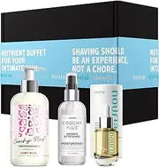 Coochy Plus HydroLock MOISTURIZING+ 3-Steps Kit Intimate Shave Gift Set: NOURIA Pre-Shave Elixir Oil + Coochy Plus Shave Cream Sweet Bliss + Coochy Plus After Shave Protection Mist