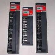 NEW NOS SEARS CRAFTSMAN 20 PiECE 1/2 DRiVE 12 POiNT CHROME SOCKET SETS METRiC MM