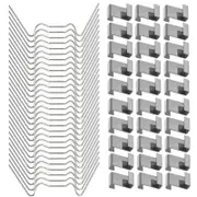 100Pcs Greenhouse Clips for Glass,Stainless Steel Greenhouse Window Clips Glass Pane Fixings Clips