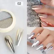Solid Nail Dust Metallic Effect Nail Glitter Chrome Pigment Magic Mirror Powder+