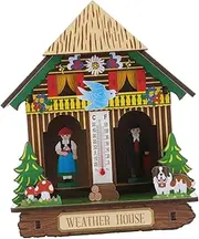 KONTONTY 1Pc Indoor Barometer Wall Hanging Weather House Thermometer Hygrometer for Design for Accurate Temperature Humidity Monitoring for Indoor Living Environment
