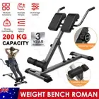 Roman Chair Weight Bench Back Hyper Workout Fitness Home Equipment Foldable Gym