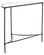 Safavieh Couture Isabellina Metal & Glass Half Moon Console Table