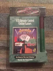 Vintage 1994 VCR Poker Classic 5 Card Stud Game (VHS) Interactive Video & Chips