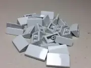 Lego New Slope 30 1 x 2 x 2/3 (Lot of 25) 85984 Light Bluish Gray Authentic