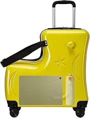[Generic] Riding Suitcase - Toddler Riding Luggage, Toddler Riding Luggage | 20in Silent Wheels Trolley Case with Seat Belts, 3 Digit Password Lock Kids Riding Travel Luggage for Boys Girls Adults