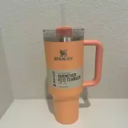 Stanley Melon Peach-Orange Tumbler Water Cup 40 oz. Quencher