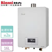 在飛比找樂天市場購物網優惠-【林內 Rinnai】16L 強制排氣恆溫熱水器-RUA-C