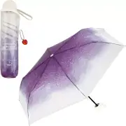 Tabi suru Kissa × Wpc. Cream Soda Folding Vinyl Umbrella 53cm Purple New