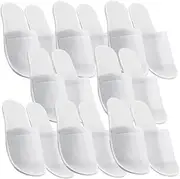 FOYTOKI Disposable Slippers 8 Pairs of Non-slip Spa Slippers for Indoor Use Men's Soft Fabric Comfortable for Guests Hotels Wedding Home