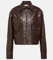 [Aya Muse] Aya Muse Tolobu faux leather jacket AU 16 brown
