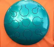 STAINLESS Steel Tongue Drum - Handpan - VibeDrum - Tropical – 9 Notes - 12" - B