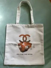 NEW Chanel Beaute Gift “Ask For The Moon” White Shopper Tote Bag