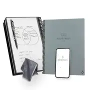 Rocketbook New Core Reusable Spiral Notebook, Letter Size 8.5X11, Gray - Dotted