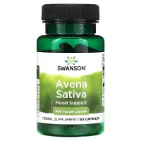 在飛比找iHerb優惠-[iHerb] Swanson 燕麥，400 毫克，60 粒