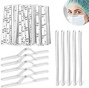 50 PCS Aluminum Strips Nose Wire,Nose Bridge for Mask, 90MM Metal Flat Aluminum Wire Nose Clips Nose Bridge Bracket DIY Wire for Sewing Crafts Making Nose Bridge Clips (Nose-50P)