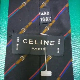 法國 Celine 全新 高級純絲質 帥氣 有型 質感 領帶