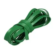 Flat Leather Cord, 3.3 Yard 10mm Leather String Strips for DIY Crafts Deep Green