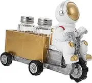DONFAMDS 1 Set Astronaut Figurine Spice Jar Resin Space Themed Condiment Container Unique Kitchen Decor for Dining Tables present for Special Occasions and Craftsmanship