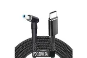 1.8M Braided USB Type-C to 4.5*3.0mm Barrel Plug Adapter Cable USB-C PD 100W Cord For HP Envy Pavilion Notebook Laptop