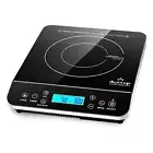 Portable Induction Burner, Induction Hot Plate with LCD Sensor Silver Cooktop