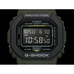 【CASIO 卡西歐】G-SHOCK 軍事風手錶-軍綠 女王節(DW-5610SU-3)