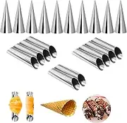 Stainless Steel Conical Danish Tube Mold Food Safe and Durable Large Screw Tube Pastry Mold Cylindrical Pastry Home