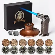 ComboJoy Bourbon Gifts for Men - Cocktail Smoker Kit with Torch and Wood Chips for Whiskey and Bourbon, Old Fashioned Cocktail Kit, Whiskey Gifts, for Dad, Husband and Cocktail Lovers